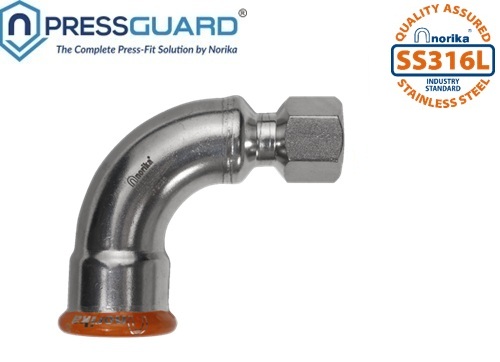 Stainless Steel 316L Press Fit 90 Deg FI Elbow